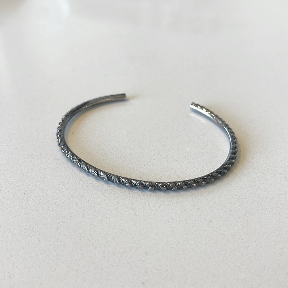 Saint Laurent sterling silver cuff bracelet